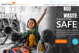 create non profit website for charity, nonprofit, donation, 501c3,donation