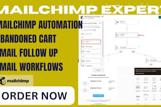set up mailchimp automation abandoned cart automation follow up emails workflow