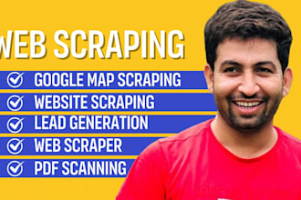build a python web scraper for web scraping, lead generation, bot for web tasks
