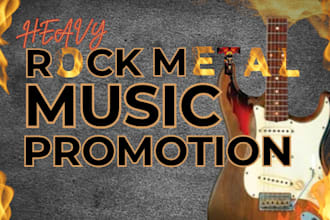 do organic heavy rock metal music promotion to 900 active playlist curator