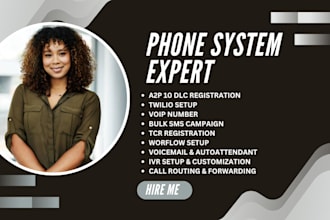 setup ringcentral phone system ivr tcr a2p 10dlc registration twilio bulk sms