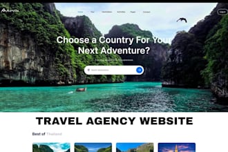 do travel agency website, tourism website, tour agency website, travel website