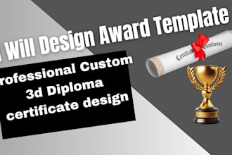 design award template and professional custom diploma certificate design