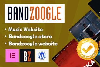 design music website and store for musician with wordpress bandzoogle