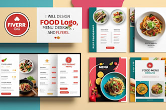design food logo, restaurant menu, food menu design and flyers
