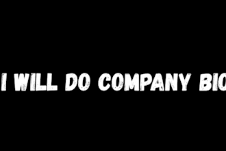 do company bio, about us, about me and for your brand