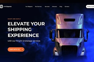 build webflow logistic transport website webflow parcel courier delivery website