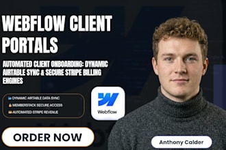 create webflow client portal with webflow memberstack airtable stripe connection