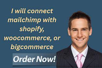 connect mailchimp klaviyo with shopify, woocommerce, or bigcommerce