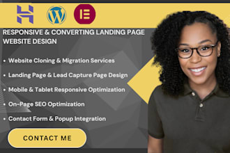 design wordpress landing page redesign squeeze sales lead magnet page elementor