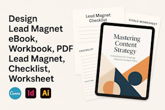 design lead magnet ebook workbook pdf lead magnet checklist worksheet
