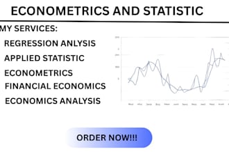 do econometrics data analysis using eviews, stata, spss, forecsasting, analysis