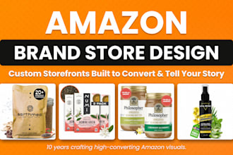 design converting amazon storefront, brand store pages and category navigation