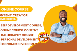 create calligraphy course, online course content, self development course,