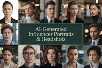 do professional au headshot for social media consistent ai influencer portrait
