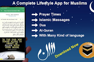 create a mosque app, quran lecture, muslim app, islamic app for prayer timings,