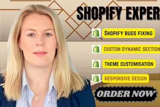 do shopify bugs fix, errors, custom coding, theme customization