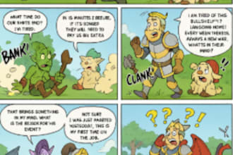 write script for your comic book, anime, novel, webtoon or manga