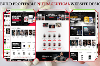 design nutraceutical website supplement store nootropic shopify health website