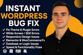 do wordpress bug fix, fix wordpress issues, wordpress error, woocommerce issues