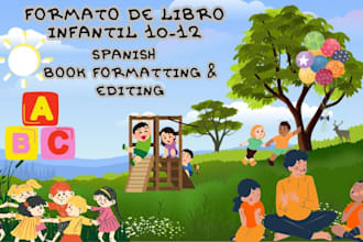 edit book cover for spanish children book cover design