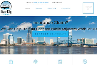 design public adjuster website insurance claim website insurance website