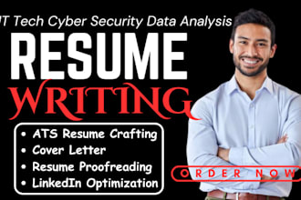 write it tech cyber security data analysis ats resume cv linkedin profile