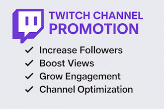 twitch channel promotion for live viewers, chatter, twitch affiliate for viewers