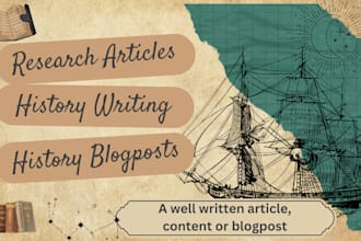 write ebooks, articles, and blogposts on history, archaeology, and art history
