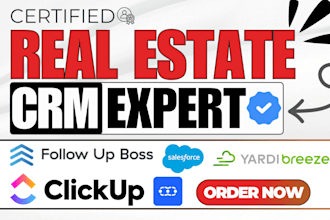 setup follow up boss real estate crm clickup salesmate salesforce yardi breeze