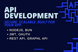 do node js developer backend rest api development