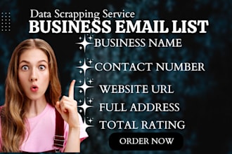scrap and collect data from yellow pages to get email lists, number, website
