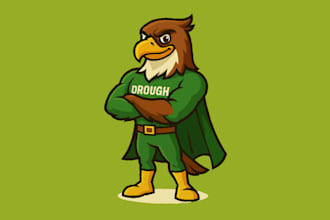 draw mascot character vintage cartoon mascot logo retro mascot character art