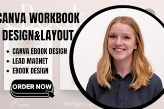 design or redesign canva workbook design, canva ebook and cover design in 24hrs