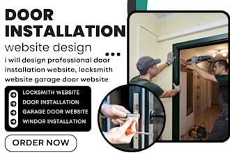 design professional door installation website locksmith garage door website