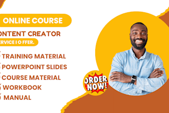 create training material, course material, workbook, manual, ppt sides