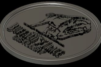 design 3d bas relief 3d coin crypto logo stl 3d printing laser engraving nft art