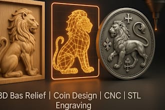 3d coin design 3d bas relief 3d laser engraving 3d cnc design 3d printing stl
