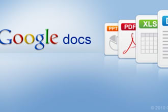 professionally create  sheets,resumes,document in google docs