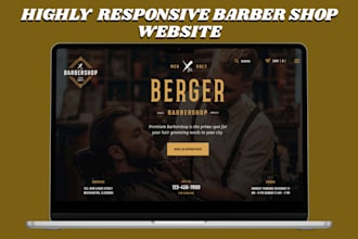 build a highly responsive barber, beauty salon, or hair salon website