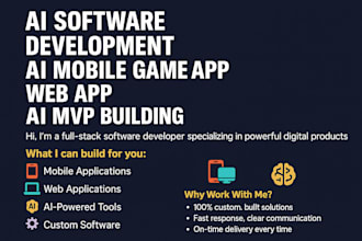 ai software development, ai mobile game app, web app, ai mvp building ai web app