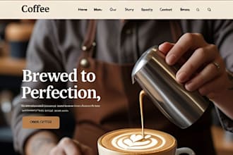 design private label cafe shopify store for herbal tea, matcha, coffee shop
