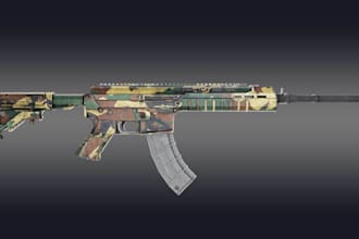 realistic model and render 3d weapon, firearms, knive, guns, game assets
