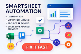 automate crm smartsheet dashboards asana trello api kpi integration google sheet