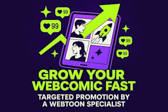 accelerate your webtoon, webcomic growth with expert targeted promotion