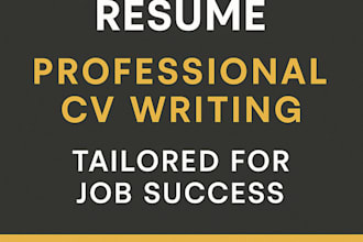 write a professional resume and cover letter that gets you hired