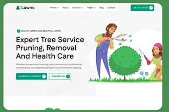 design lawn care website landscaping , gardening lawn mowing , interior website