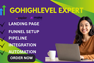 gohighlevel setup automation landing page funnel setup integration workflow
