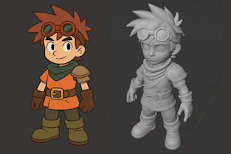 do 3d action figure 2d to 3d, 3d toy model 3d articulated model 3d assets