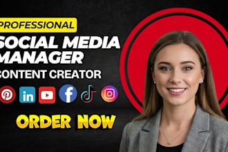 be your social media manager instagram content creator facebook ads linkedin